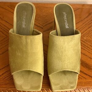Jeffrey Campbell Light Green Mules